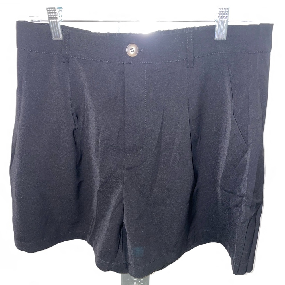 Black Women's High Waist Dressy Shorts